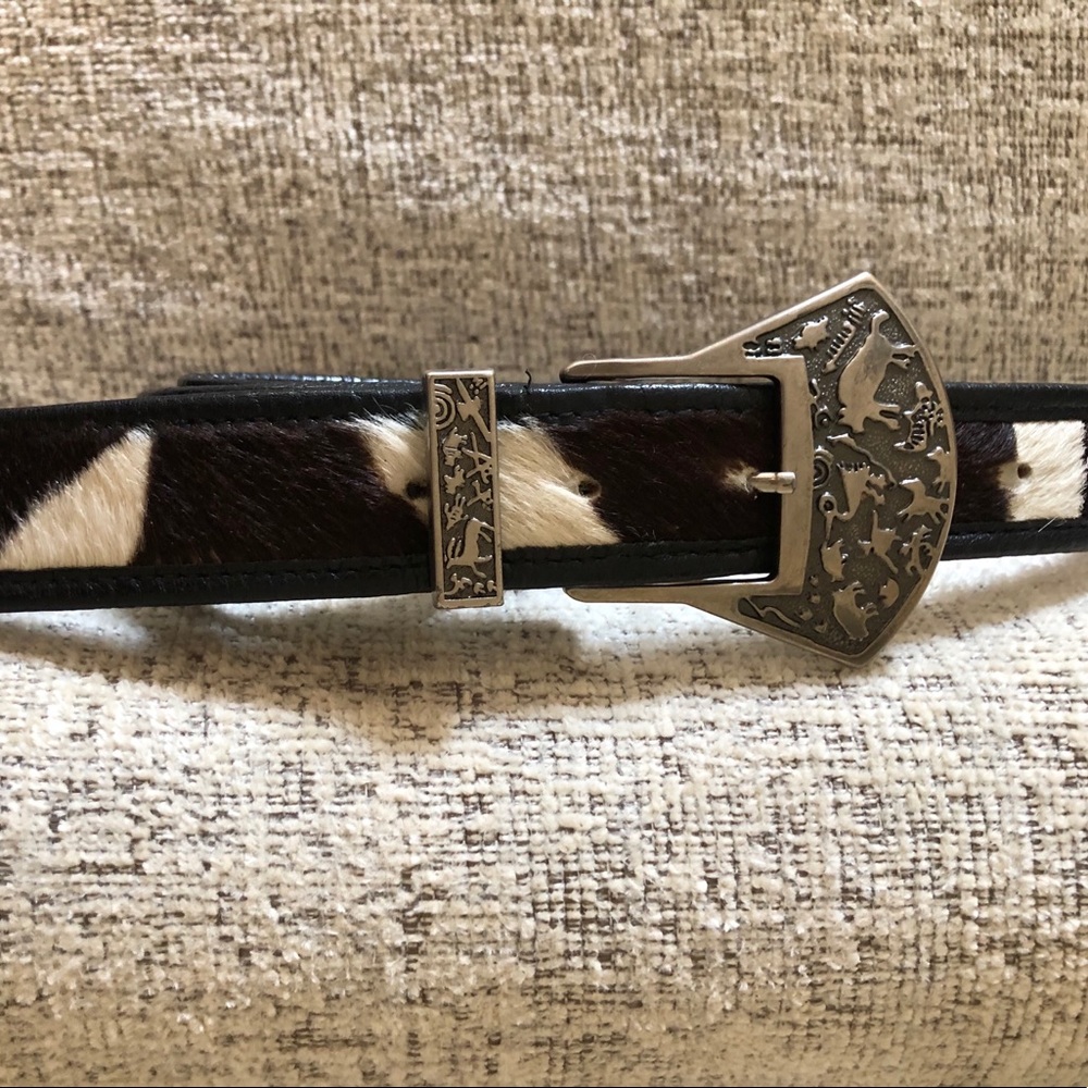 Vintage Carlos Falchi cow hide belt